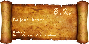 Bajcsi Kitti névjegykártya
